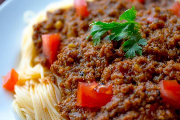 Spaghetti bolognese half-om